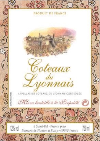 Coteaux Lyonnais Rouge, Côteaux du Lyonnais F de Nanton (Société des Vins de Pizay)