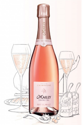 Champagne  Rosé, Champagne Brut Rosé (Champagne Mailly Grand Cru)