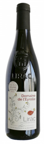 Lirac  Rouge, Domaine de l'Eyrolle Sans Sulfite (Cave de Tavel)