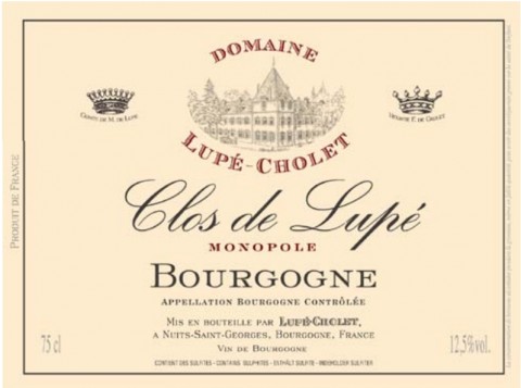Bourgogne Rouge, Bourgogne Clos de Lupe (Maison Lupé Cholet)