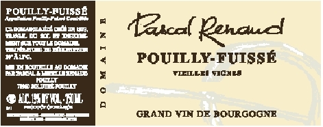 Pouilly-fuissé Blanc, Pouilly Fuissé (Renaud) (Société des Vins de Pizay)